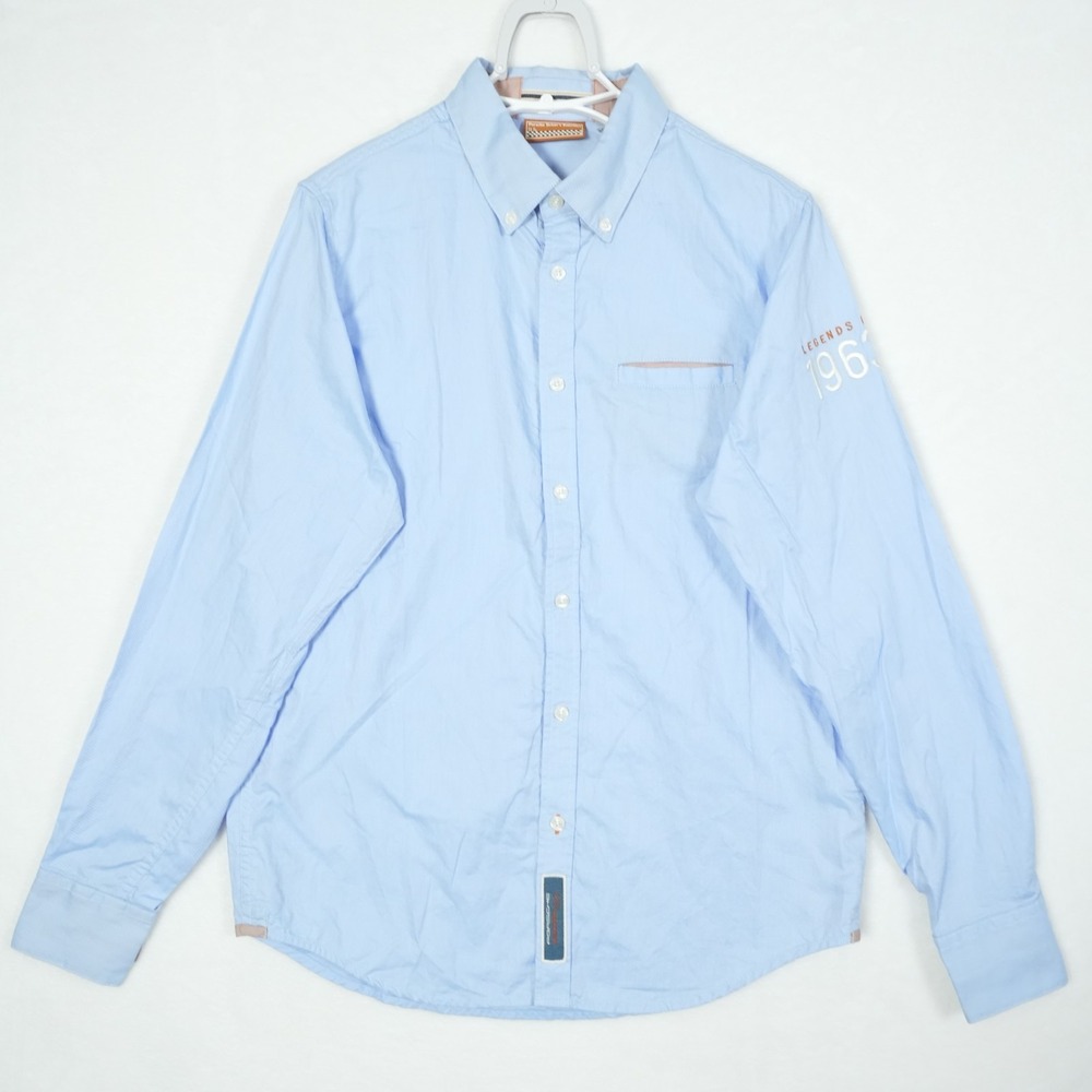 Porsche Design Drivers Selection 2016 Men's M Blue Legends Of 1963‎ Button Shirt